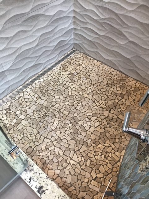 shower floor tiling